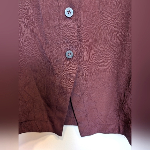 Chaus Vintage Burgundy Plum Purple Button Down Blouse Careerwear 80s 90s Size 8 - Picture 4 of 7